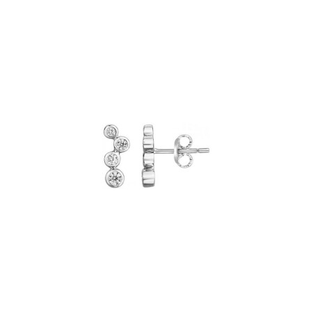 Boucles d'oreilles en argent et oxyde de zirconium