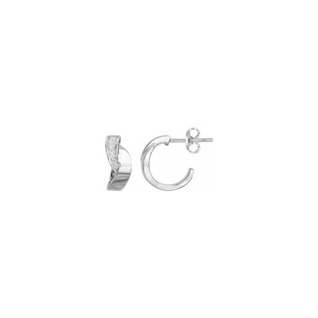 Boucles d'oreilles en argent et oxyde de zirconium