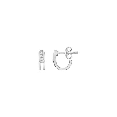 Boucles d'oreilles en argent et oxyde de zirconium