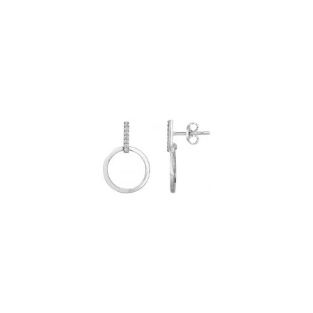 Boucles d'oreilles en argent et oxyde de zirconium