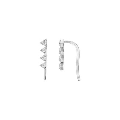 Boucles d'oreilles en argent et oxyde de zirconium