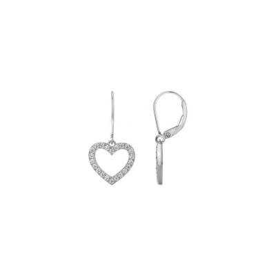 Boucles d'oreilles en argent et oxyde de zirconium