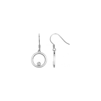 Boucles d'oreilles en argent et oxyde de zirconium