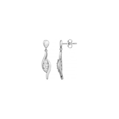 Boucles d'oreilles en argent et oxyde de zirconium