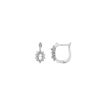 Boucles d'oreilles en argent et oxyde de zirconium