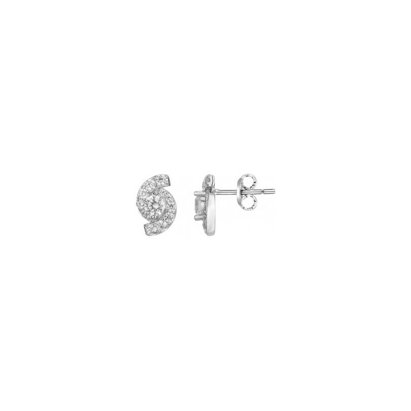 Boucles d'oreilles en argent et oxyde de zirconium