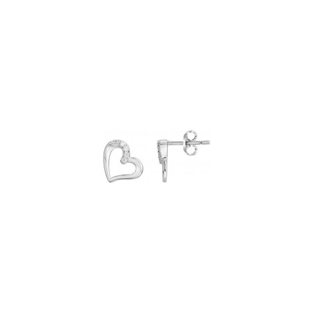 Boucles d'oreilles en argent et oxyde de zirconium