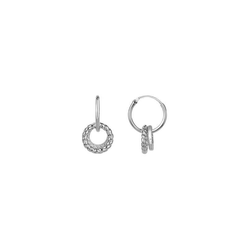 Boucles d'oreilles en argent et oxyde de zirconium