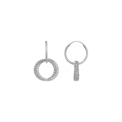 Boucles d'oreilles en argent et oxyde de zirconium