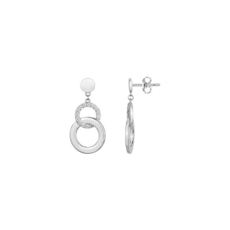 Boucles d'oreilles en argent et oxyde de zirconium