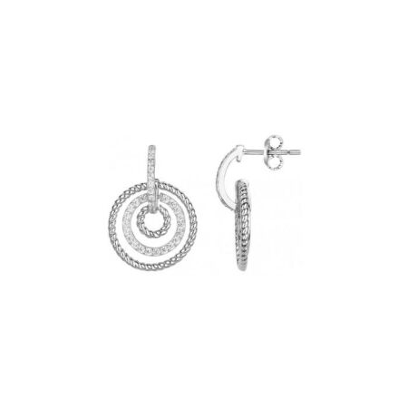 Boucles d'oreilles en argent et oxyde de zirconium