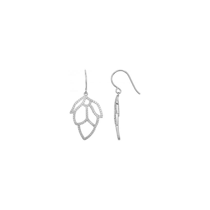 Boucles d'oreilles en argent et oxyde de zirconium