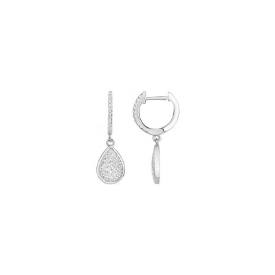 Boucles d'oreilles en argent et oxyde de zirconium