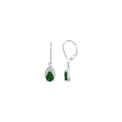 Boucles d'oreilles en argent et oxyde de zirconium