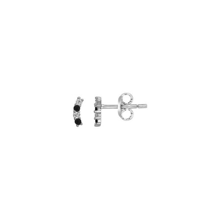 Boucles d'oreilles en argent et oxyde de zirconium