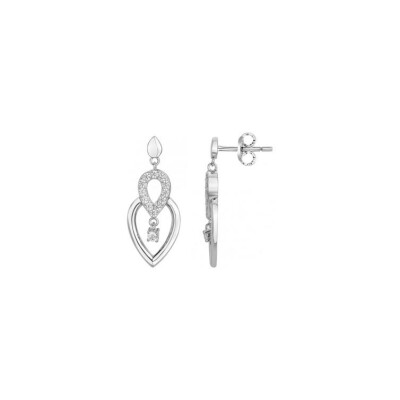 Boucles d'oreilles en argent et oxyde de zirconium