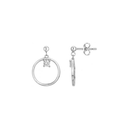 Boucles d'oreilles en argent et oxyde de zirconium