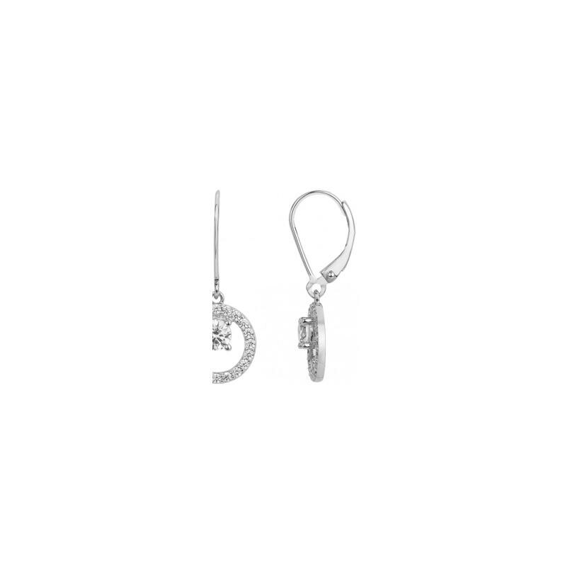 Boucles d'oreilles en argent et oxyde de zirconium