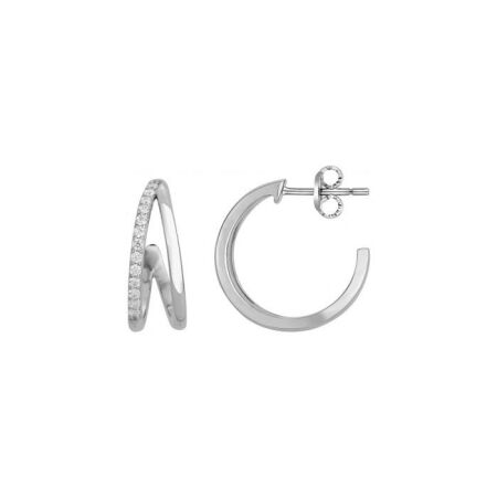 Boucles d'oreilles en argent et oxyde de zirconium