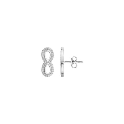 Boucles d'oreilles en argent et oxydes de zirconium