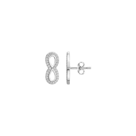 Boucles d'oreilles en argent et oxydes de zirconium