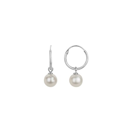 Boucles d'oreilles en argent et perles d'eau douce