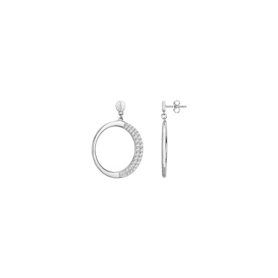 Boucles d'oreilles en argent et oxydes de zirconium