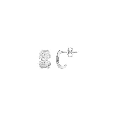 Boucles d'oreilles en argent et oxydes de zirconium