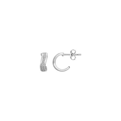 Boucles d'oreilles en argent et oxydes de zirconium