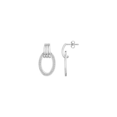 Boucles d'oreilles en argent et oxydes de zirconium