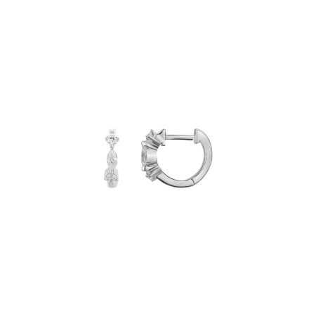 Boucles d'oreilles en argent et oxydes de zirconium