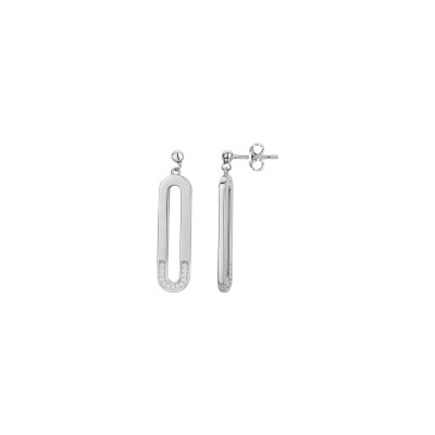 Boucles d'oreilles en argent et oxydes de zirconium