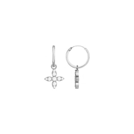 Boucles d'oreilles en argent et oxydes de zirconium