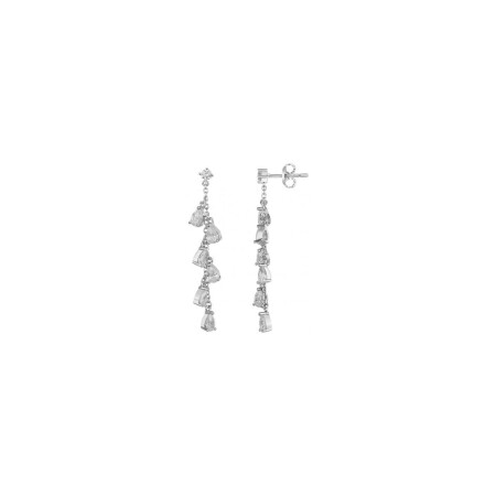 Boucles d'oreilles en argent et oxydes de zirconium