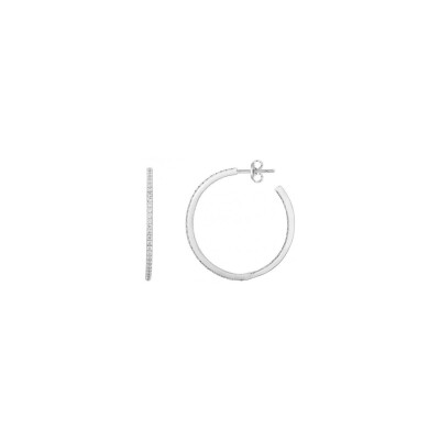 Boucles d'oreilles en argent et oxydes de zirconium