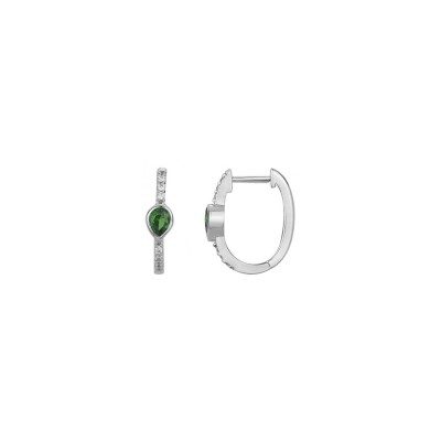 Boucles d'oreilles en argent et oxydes de zirconium
