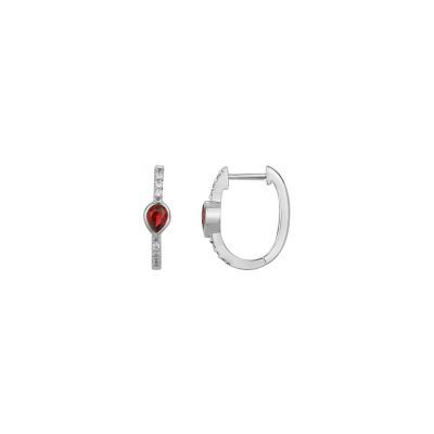 Boucles d'oreilles en argent et oxydes de zirconium