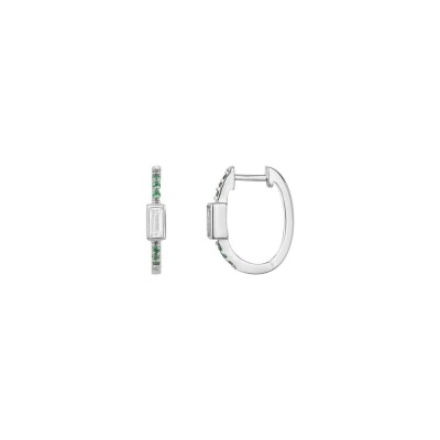 Boucles d'oreilles en argent et oxydes de zirconium