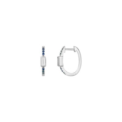 Boucles d'oreilles en argent et oxydes de zirconium