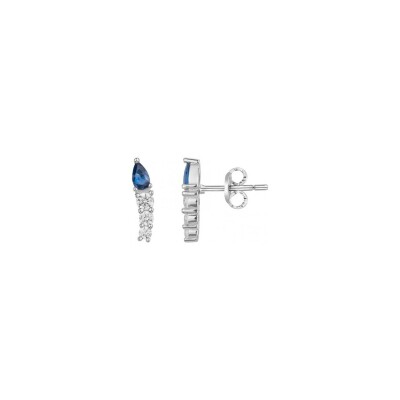 Boucles d'oreilles en argent et oxydes de zirconium