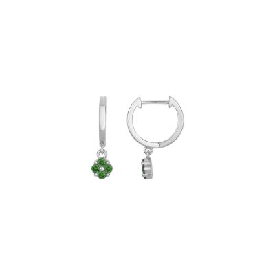 Boucles d'oreilles en argent et oxydes de zirconium