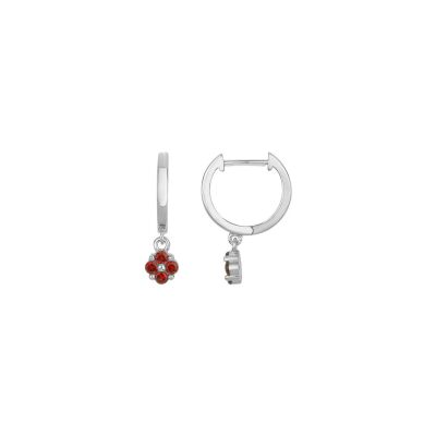 Boucles d'oreilles en argent et oxydes de zirconium