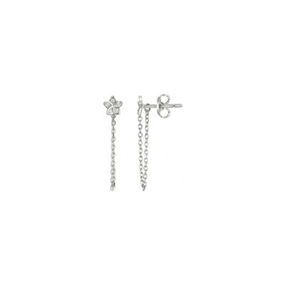 Boucles d'oreilles en argent et oxydes de zirconium