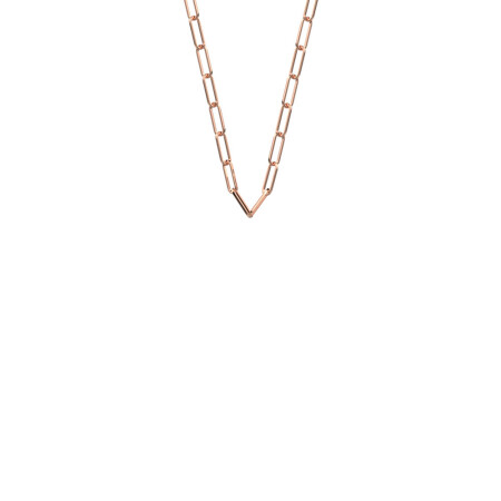 Collier Les Georgettes Rectangle finition doré rose