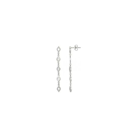 Boucles d'oreilles en argent et oxydes de zirconium