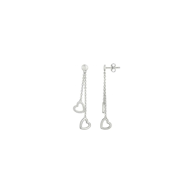 Boucles d'oreilles en argent et oxydes de zirconium