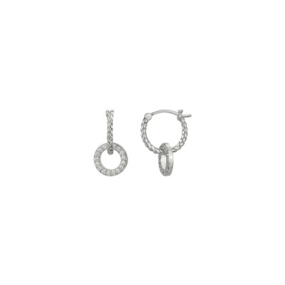 Boucles d'oreilles en argent et oxydes de zirconium