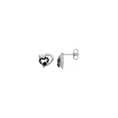 Boucles d'oreilles en argent et oxydes de zirconium