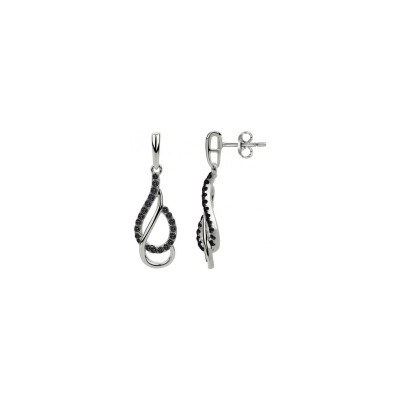 Boucles d'oreilles en argent et oxydes de zirconium