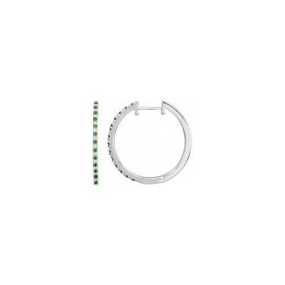 Boucles d'oreilles en argent et oxydes de zirconium